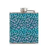 Positieve vibes alleen groene geometrische boho heupfles (Achterkant)