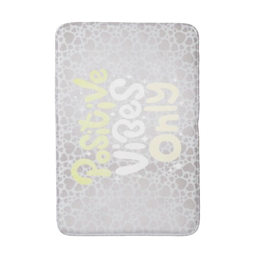 Positieve vibes alleen neutraal kleur boho stijl badmat (Voorkant Verticaal)