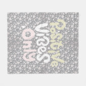 Positieve vibes alleen neutraal kleur boho stijl fleece deken (Voorkant (Horizontaal))