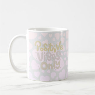 Positieve vibes alleen neutraal kleur boho stijl koffiemok