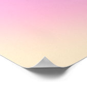 Positieve Vibes alleen pastel roze gradiënt Poster (Hoek)