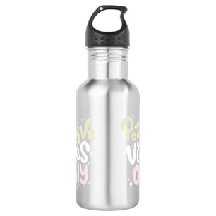 Positieve vibes alleen positiviteit trendy waterfles
