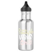 Positieve vibes alleen positiviteit trendy waterfles  (Rechts)