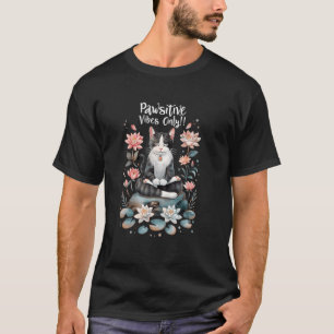 Positieve Vibes Alleen Yoga Houdingen Kitten Smoki T-shirt