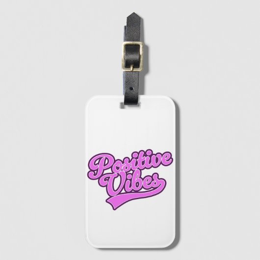 Positieve Vibes Bagagelabel (Voorkant (verticaal))