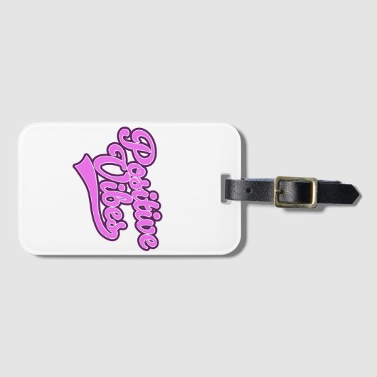 Positieve Vibes Bagagelabel (Voorkant (horizontaal))