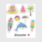 POSITIEVE VIBES BEACH HOLIDAAG STICKER (Vel)