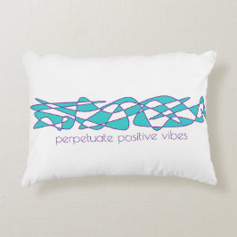 Positieve Vibes Bestendigen Turquoise en Paars Accent Kussen