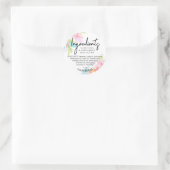 Positieve Vibes Body Butter ingrediënt potje label (Tas)