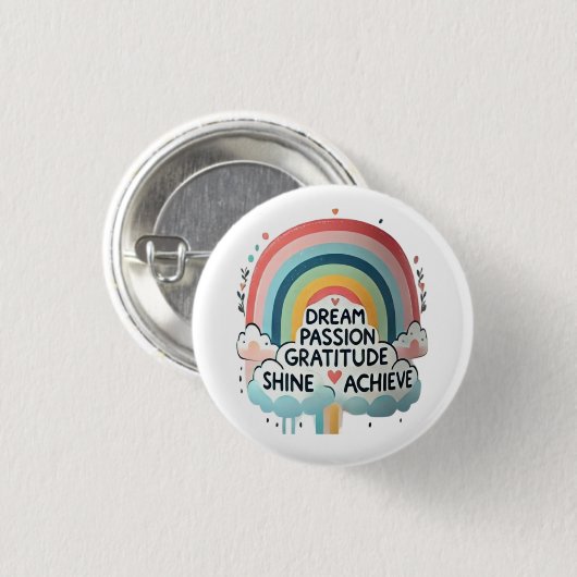 Positieve Vibes-Button Ronde Button 3,2 Cm (Voorkant /achterkant)