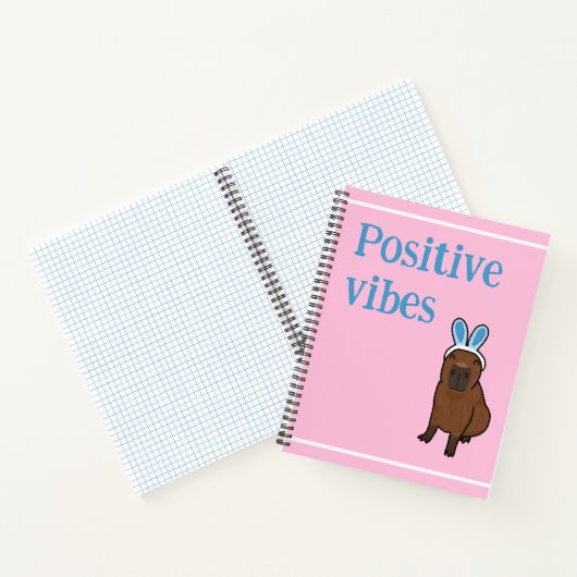 Positieve vibes capybara notitieboek (Binnen)