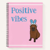 Positieve vibes capybara notitieboek (Voorkant)