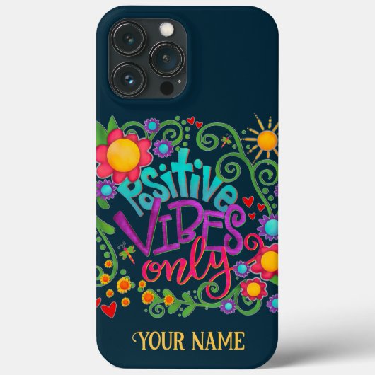 Positieve Vibes citeren alleen leuke inspirativite Case-Mate iPhone Case (Achterkant)
