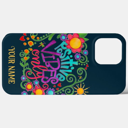 Positieve Vibes citeren alleen leuke inspirativite Case-Mate iPhone Case (Achterkant (horizontaal))
