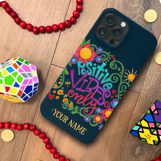Positieve Vibes citeren alleen leuke inspirativite Case-Mate iPhone Case