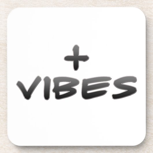 Positieve Vibes Drankjes Onderzetter (Voorkant)