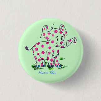 Positieve Vibes Elephant Ronde Button 3,2 Cm