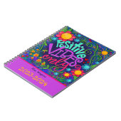 Positieve Vibes Gepersonaliseerde Leraar Leuke Blo Notitieboek (Linkerzijde)