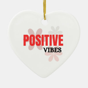 Positieve Vibes – Goede Energie Inspirerende Bloem Keramisch Ornament
