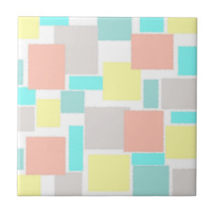 Positieve Vibes Happy Pastel Colors Abstracte kuns Tegeltje