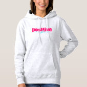 Positieve vibes | Heet roze en Blauwgroen Hoodie (Voorkant)