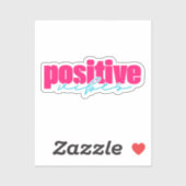 Positieve vibes | Heet roze en Blauwgroen Sticker (Vel)