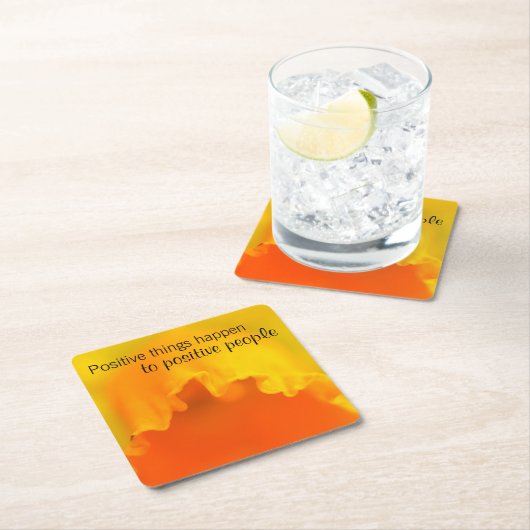 Positieve Vibes Inspirerend Geel Citaat Daffodil Kartonnen Onderzetters (Insitu)