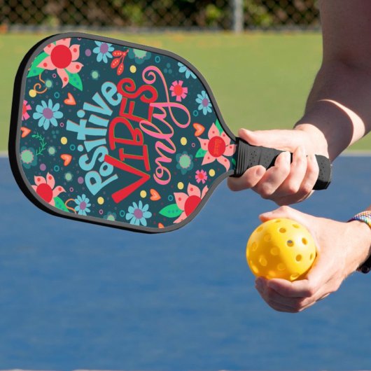 Positieve Vibes Inspirivity Leuk Modern Floral Pickleball Paddle