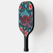 Positieve Vibes Inspirivity Leuk Modern Floral Pickleball Paddle (Links)