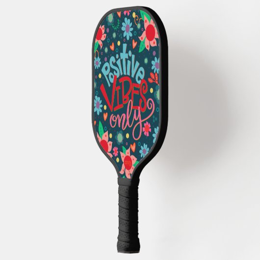 Positieve Vibes Inspirivity Leuk Modern Floral Pickleball Paddle (Links)
