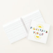 Positieve vibes Kleurrijke Abstracte Typografie Notitieboek (Binnen)