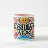 Positieve vibes, kleurrijke Mok (Midden)