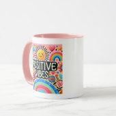 Positieve vibes, kleurrijke Mok (Voorkant links)