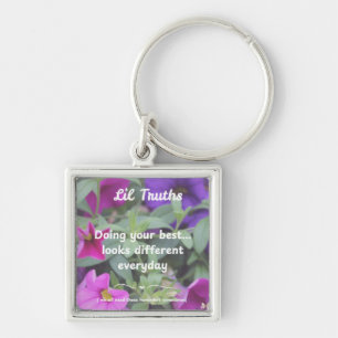 Positieve Vibes Lil Truths Bloemen Bloemen Sleutelhanger