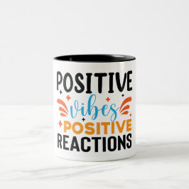 Positieve vibes | Motivatie prijsopgave Tweekleurige Koffiemok