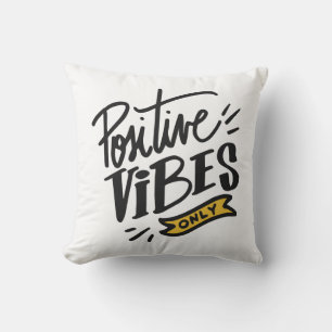 Positieve Vibes Motiverend Levenssucces Attitude Kussen