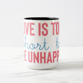Positieve Vibes | Motiverende Spreuk Tweekleurige Koffiemok
