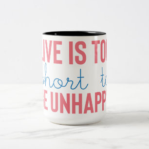 Positieve Vibes Motiverende Spreuk Tweekleurige Koffiemok
