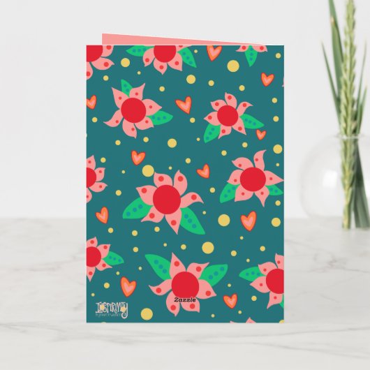 Positieve Vibes Only Leuk Bloemen Vrolijk Inspirer Kaart (Achterkant)