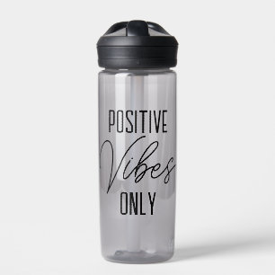 Positieve vibes only typografie waterfles