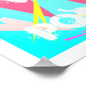 Positieve Vibes Pastel Colors Abstract Art Poster (Hoek)