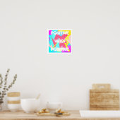 Positieve Vibes Pastel Colors Abstract Art Poster (Keuken)