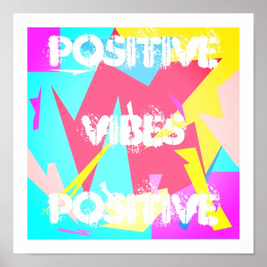 Positieve Vibes Pastel Colors Abstract Art Poster (Voorkant)