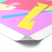 Positieve Vibes Pastel Colors Abstract Art Poster (Hoek)