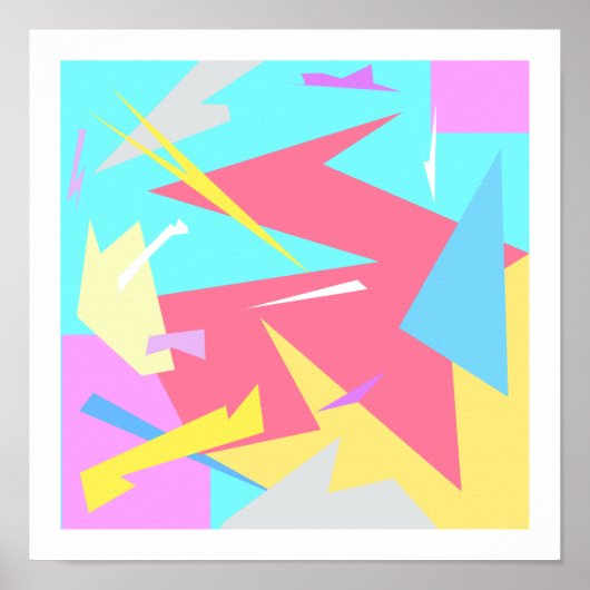 Positieve Vibes Pastel Colors Abstract Art Poster (Voorkant)