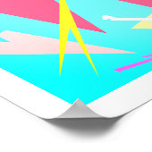 Positieve Vibes Pastel Colors Abstract Art Poster (Hoek)
