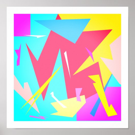 Positieve Vibes Pastel Colors Abstract Art Poster (Voorkant)