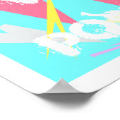 Positieve Vibes Pastel Colors Abstract Art Poster (Hoek)