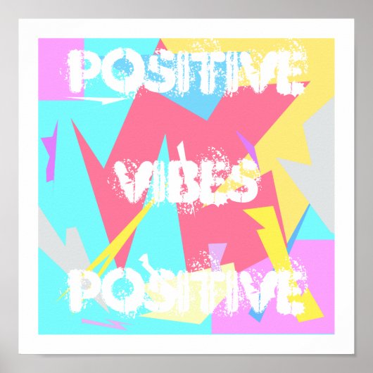 Positieve Vibes Pastel Colors Abstract Art Poster (Voorkant)