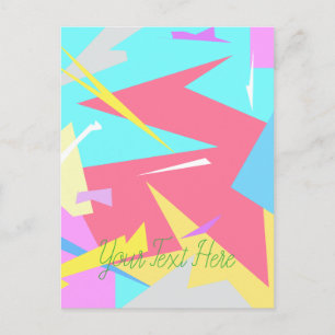 Positieve Vibes Pastel Colors Abstract Briefkaart
